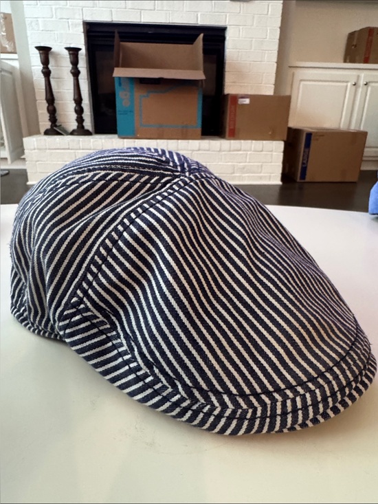 Kirra Other - Striped Cotton Blend drivers hat - Navy/White